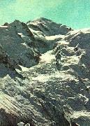 unknow artist paccard balmat och de flesta andra alpinister tog  sig upp till mont blancs topp pa nordsidan Spain oil painting artist